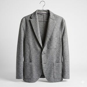 Harris Wharf London Men's Gray Wool Blazer